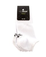 Vit strumpa ankel 3-pack